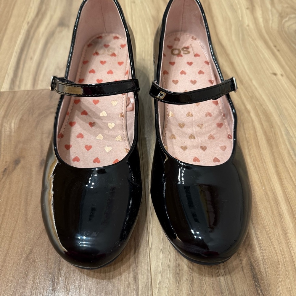 SO Shiny Black Kids Mary Jane Dress Shoes Size 5